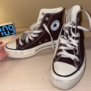 Brown Platform Converse High tops